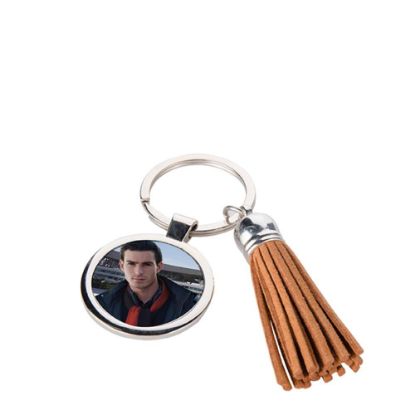 Picture of KEY-RING -Tassel (BROWN short) ROUND