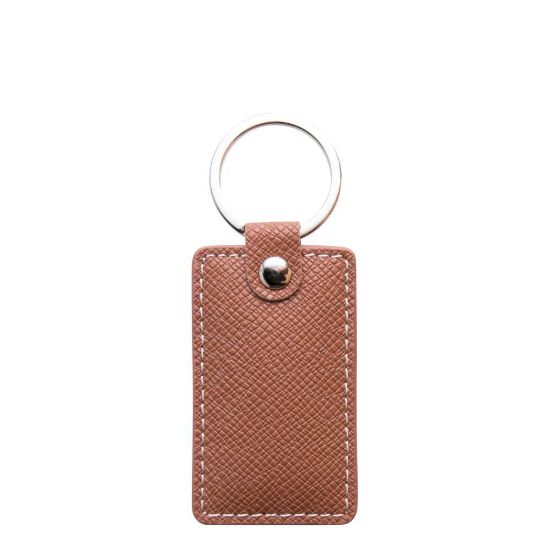 Picture of KEY-RING - PU LEATHER (Rectangular) BROWN