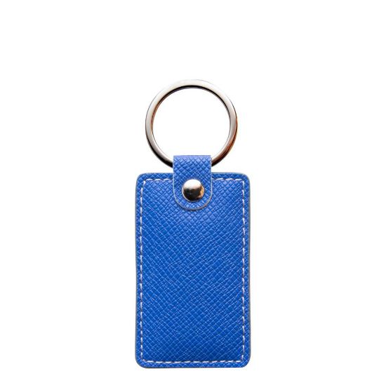 Picture of KEY-RING - PU LEATHER (Rectangular) BLUE