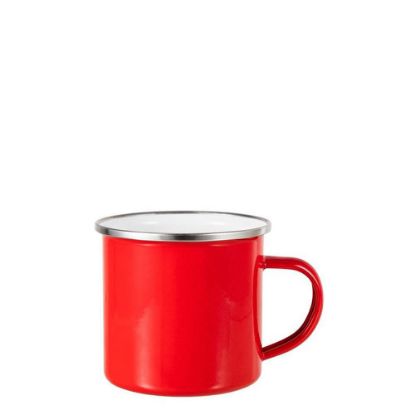 Picture of Enamel Mug  6oz. RED with Silver Rim