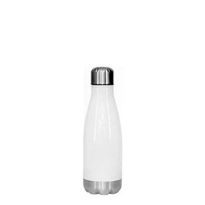 Picture of Bowling Bottle 350ml (White) silver bottom