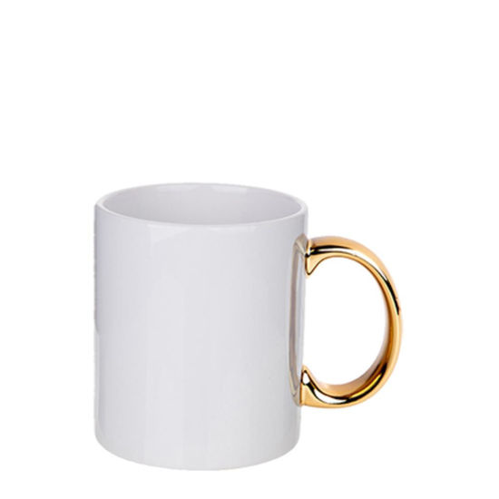 Picture of MUG 11oz - MIRROR handle - GOLD