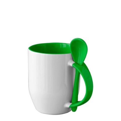 Picture of MUG 12oz INNER+HANDLE (SPOON) GREEN