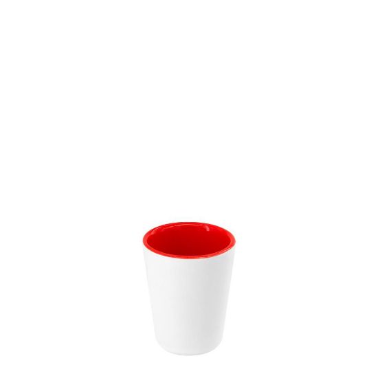 Picture of Shot - 1.5oz Ceramic (White) with Red inner