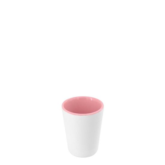 Picture of Shot - 1.5oz Ceramic (White) with Pink inner
