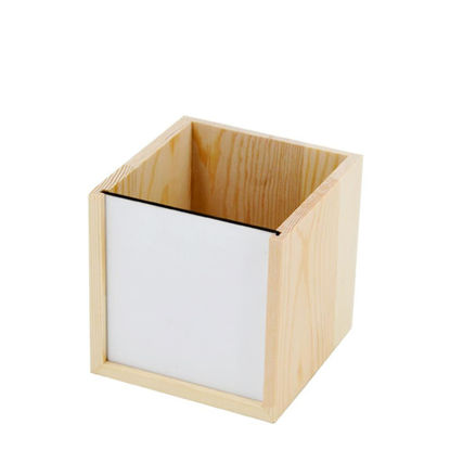 Picture of WOODEN PENCIL HOLDER - 10x10x10cm