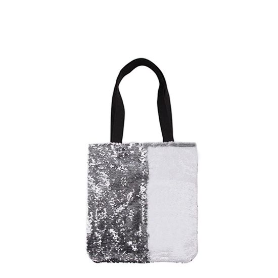 Picture of BAG Sequin+Linen  2-LAYERS (SILVER) 35x38cm