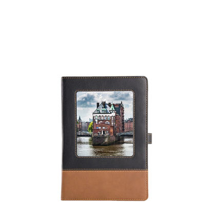 Picture of LEATHER NOTEBOOK with aluminum 15.5x22.0cm