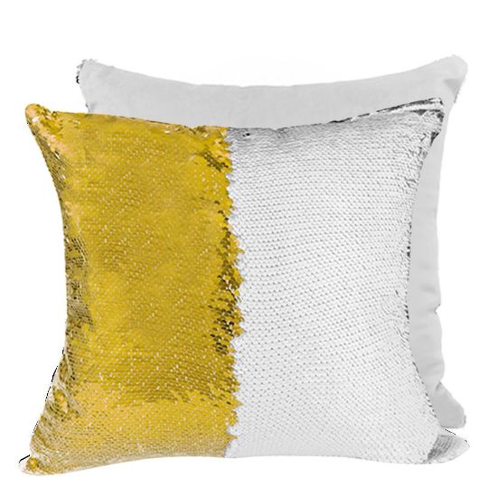 Picture of PILLOW - COVER Sequin(GOLD white back)40x40