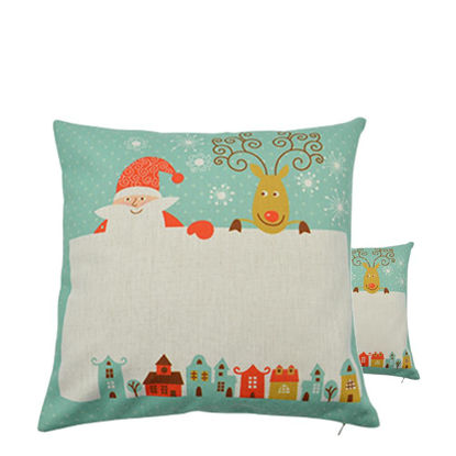 Picture of XMAS - PILLOW - COVER (LINEN) green