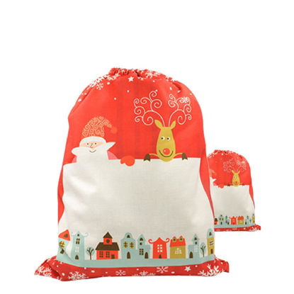 Picture of XMAS - SACK LARGE  (LINEN) red