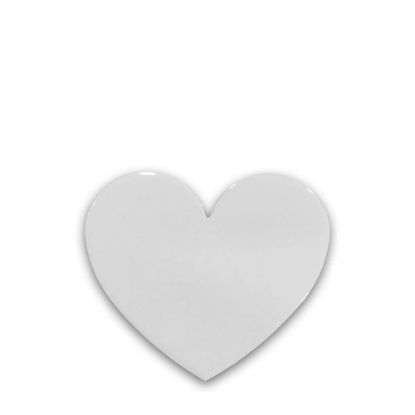 Εικόνα της FRIDGE MAGNET -ALUM. (WHITE) HEART 5.8x4.5cm