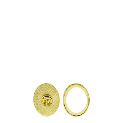 Εικόνα της Name Badge - PIN metal (oval) 2.5x3.2cm GOLD