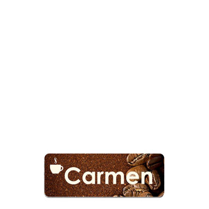 Picture of NAME BADGE (Alum.) WHITE GLOSS - 3.18x7.62