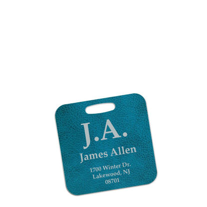 Picture of BAG TAG (Alum.2s) WH.SEMI-GLOSS (SQUARE)