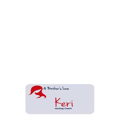 Picture of NAME BADGE (Plast.) WHITE GLOSS- 3.18x7.62