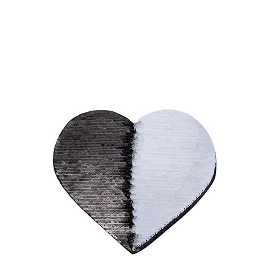 Picture of HEART ADHESIVE sequin (BLACK)19x22cm