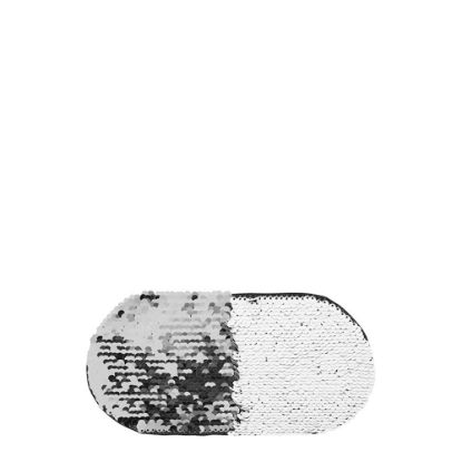 Picture of OVAL ADHESIVE sequin (SILVER) 10x20cm