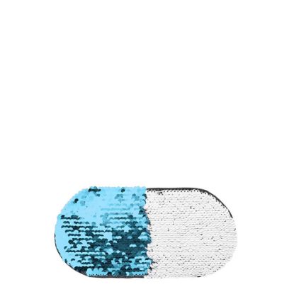 Picture of OVAL ADHESIVE sequin (BLUE LIGHT) 10x20cm