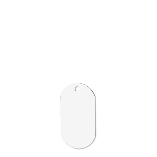 Picture of ID TAG - (ALUMINUM) WHITE GLOSS 1-sided