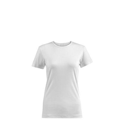 Picture of Polyester T-Shirt (WOMEN Medium) WHITE 145gr Cotton Feeling