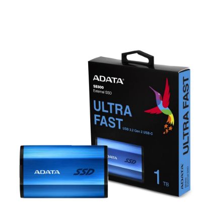 Εικόνα της SSD external 1TB (ADATA) SE800 Blue