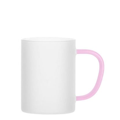 Picture of Glass Mug 12oz (Frosted) PINK handle