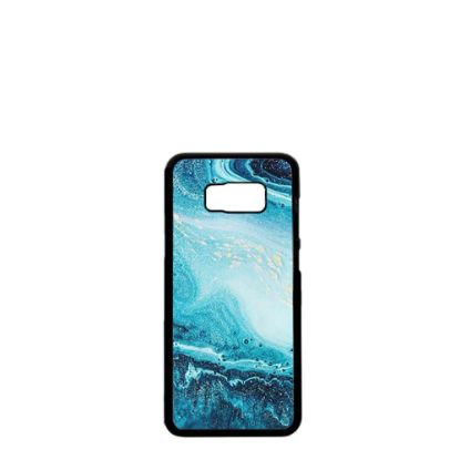 Picture of GALAXY case (S8+) TPU BLACK with TEMPERED GLASS
