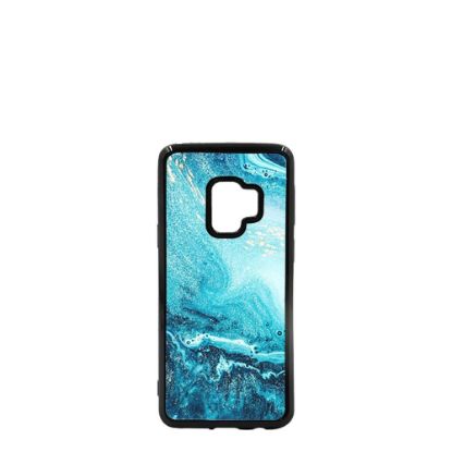 Picture of GALAXY case (S9) TPU BLACK with TEMPERED GLASS