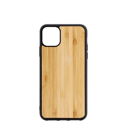 Picture of APPLE case (iPHONE 11 Pro Max) TPU BLACK with BAMBOO
