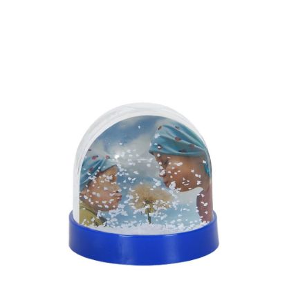 Picture of Acrylic Photo Block (Globe-7x6.3cm) BLUE with White Snow