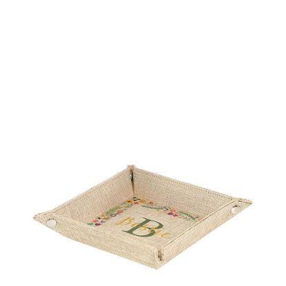 Picture of Folding Tray (Burlap) 15.2x15.2x3.7cm