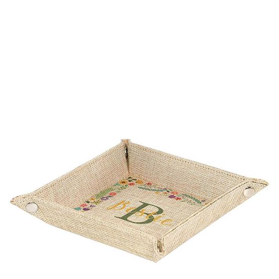 Picture of Folding Tray (Burlap) 22.9x22.9x4.7cm