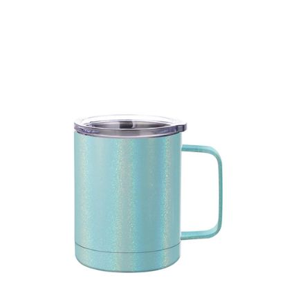 Picture of Stainless Steel Mug 10oz - BLUE sparkling with Handle