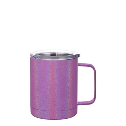 Picture of Stainless Steel Mug 10oz - PURPLE sparkling with Handle