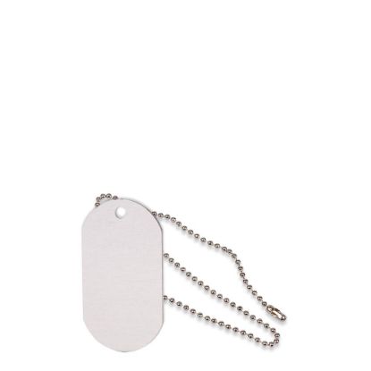 Picture of ID TAG (with 70cm METAL CHAIN) SILVER  2-sided
