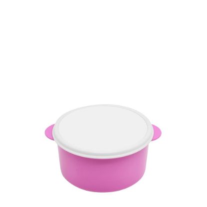Picture of KIDS - PLASTIC LUNCH BOX - PINK round