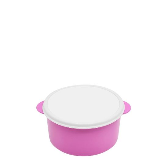 Picture of KIDS - PLASTIC LUNCH BOX - PINK round