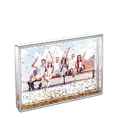 Picture of Acrylic Photo Block (Rectangle-10x15cm) CLEAR with Silver Snow