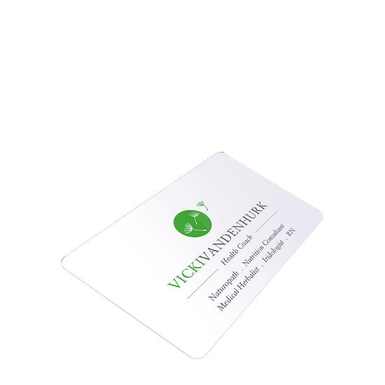 Picture of Business Cards 2sided (Aluminum 1.14mm) White Gloss 8.5x5.5cm