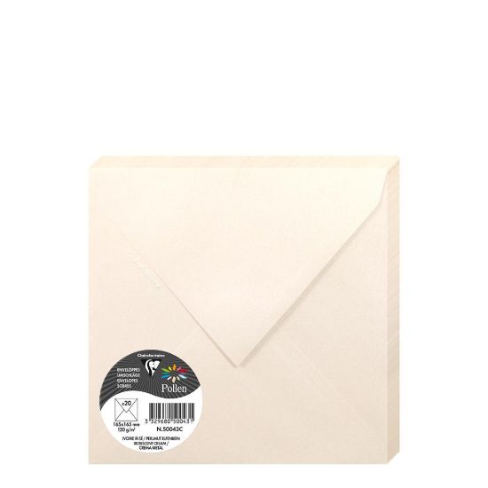 Picture of Pollen Envelopes 165x165mm (120gr) CREAM metallic