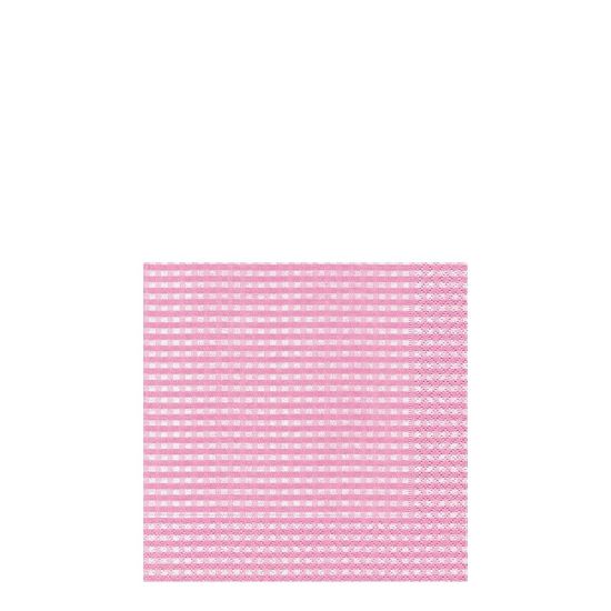 Picture of NAPKIN 25X25 VICHY ROSE -11061