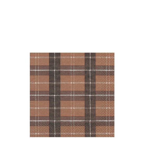 Picture of NAPKIN 33X33-PLAID BROWN-21174