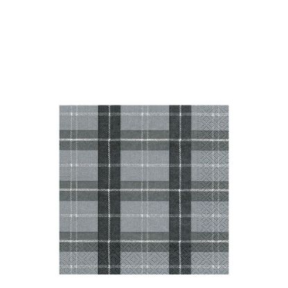 Picture of NAPKIN 33X33-PLAID GREY -21175