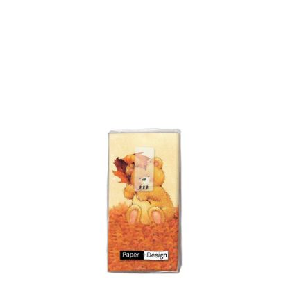 Picture of HANKIE- TEDDY IN LEAVES -01154