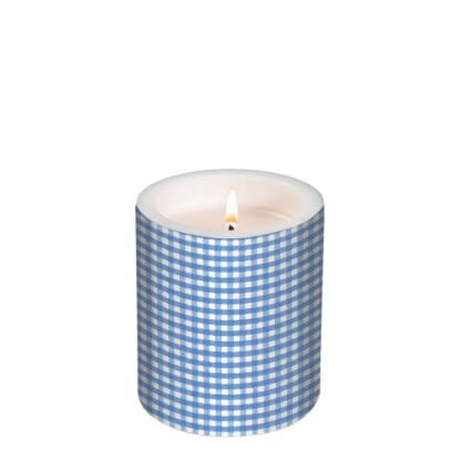 Picture of CANDLE 10.5X12-VICHY BLU-98143