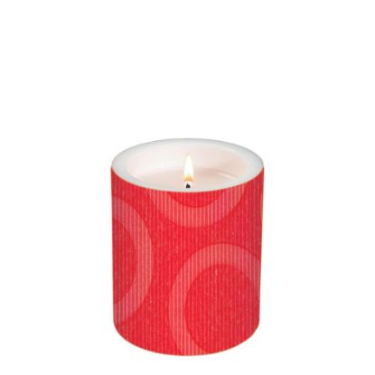 Picture of CANDLE 10.5X8-CIRCLE RED-98202
