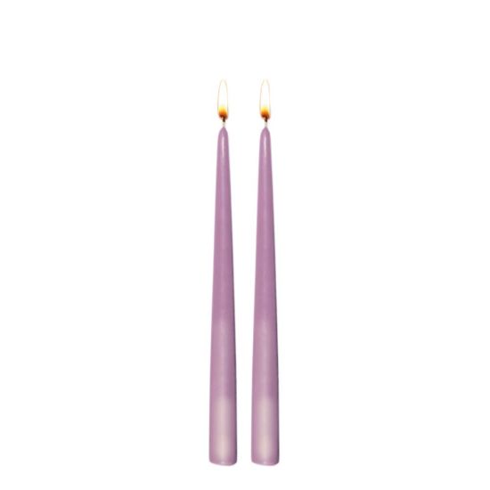 Picture of CANDLE TWIN 24CM-PINK   -98615