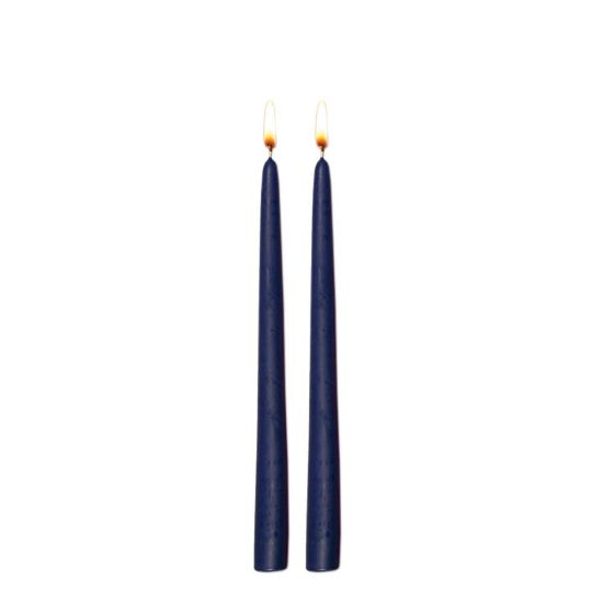 Picture of CANDLE TWIN 24CM-BLUE D.-98618