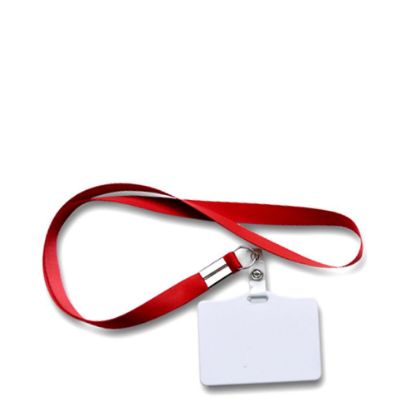 Picture of Lanyard (RED) with Name Badge 6.8x9cm - 2sided